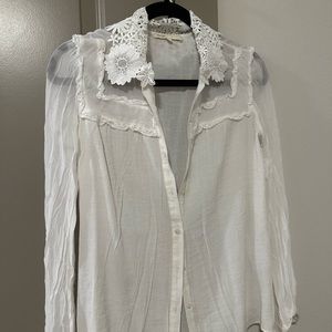 white blouse top from maje